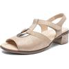 ARA Lugano, Sandali con Tacco Donna, Beige, 36 EU Larga