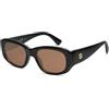 SOJOS Occhiali da sole quadrati polarizzati retrò donna uomo vintage trendy montatura spessa occhiali da sole con protezione UV400 SJ2374, Cornice marrone e lenti marroni, m