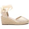 XTI - Sandali con zeppa Donna Oro - Scarpe comode e versatili - Moda casual - Modello 14384108 (Misurare 40)