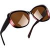 Joopin Occhiali da Sole Donna Polarizzati Grandi Vintage Protezione UV400