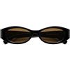 SOJOS Occhiali da sole polarizzati ovali da donna, retrò, sottili, eleganti, sottili, Y2K, SJ2364, Montatura nera e lenti verdi, 56 mm x 32 mm x 147 mm x 137 mm x 19 mm