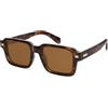 SOJOS Occhiali da sole polarizzati retrò quadrati donna uomo classico plastica vintage rettangolare protezione UV400 occhiali da sole SJ2345, Tartaruga, m