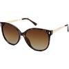 SOJOS Occhiali da sole rotondi polarizzati retrò donna uomo grande oversize Cateye trendy vintage UV400 protezione occhiali SJ2391, Marrone / Marrone, m