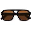 SOJOS Occhiali da sole stile aviatore retrò spessi polarizzati per donne e uomini, grandi e alla moda Bold Square Pilot Shades SJ2385, X-Large