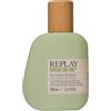 Replay Green On Me Woman Eau de parfum donna, 100 ml - Profumo da donna fresco e floreale con note di bergamotto, fiori d'arancio e vaniglia - Fragranza naturale, luminosa e avvolgente