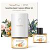 SenseFlow Diffusore di Oli Essenziali SF101 PRO - Ultrasuoni Senza Acqua Profumatore per Ambienti, 100% Vegetale, Aroma 120 Giorni, LED, Ideale per Casa, Hotel e Studio - Citrus Cedar Verbena