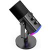 FIFINE USB Gaming Microfono Dinamico per PC PS4 PS5, XLR Micrófono Streaming per Podcasting, Cardioide Microphone per Registrazione Vocale