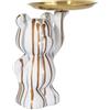 Home Deco Factory, HD0152, Statua Decorativa Moderna Bianca con Tasca Vuota, Elegante Oggetto Decorativo per riporre Chiavi e Gioielli, Finitura Lucida, Ideale per Tutti Gli Interni, 20x15 cm, Bianco