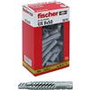 Fischer 50 Tasselli UX 8 x 50 mm Per Muro Pieno, Mattone Forato, Cartongesso, ‎Grigio, 542453
