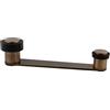 EVI Herrajes | Fermaporta con fermo gireole| Per porta fino a 100mm di spessore|Ottone con finitura in Pelle e Gomma Nera di Silicone| Compresi utensile, vite + tassello di fissaggio| I-253CU