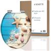 SCHÜTTE Tavoletta WC chiusura ammortizzata legno | Copriwater universali globo | Coperchio Water MDF | Sedile WC Universale | Asse Water | Fino a 250 kg | BEACH