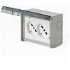 FANTON 421021PAR - Multipresa universale da incasso OPERA/PLA doppia presa bipasso schuko 2P+T 16A IP55con scatola da parete a 3 moduli