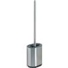GEDY | Scopino WC Biagio, Scopettino Bagno in Acciaio Inox e Resine Termoplastiche, Fissabile con Biadesivo o da Appoggio, Spatola in Silicone, Manico Smontabile, 45x11,4x7,7cm