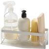 YAMAZAKI 5016 TOWER Sponge & Bottle Holder with Drainer, white, Steel, 25 x 10 x 9.5 cm