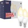 Trust WiFi E14 Lampadina Smart Multicolore, Compatibile con Alexa e Google Nest, Lampadine LED E14, Hub non Necessario, 2.4GHz Lampada WiFi, Luce LED Fredda e Calda, Bianca e Multicolore - 2 Pezzi