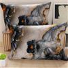 PETTI Artigiani Italiani - Coppia di Federe Cuscino 40x145 cm in Microfibra, Cuscini Arredo Camera da Letto, Divano, Salotto, Set 2 Fodere Copricuscino, Federa Floreale 06 18, 100% Made in Italy