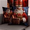 PETTI Artigiani Italiani - Coppia di Federe Cuscino 40x40 cm in Microfibra, Federe Natalizie, Cuscini Arredo di Natale Camera da Letto, Divano, Salotto, Set 2 Fodere Copricuscino, Federa Xmas 2