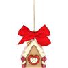 THUN, Addobbo Natalizio Casetta in Ceramica di Alta Qualità, Versione Grande, Collezione Natale, Addobbo Natalizio da Collezione, Idea Regalo per Natale, 5,8 x 4,6 x 6 cm