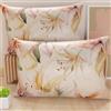 PETTI Artigiani Italiani - Coppia di Federe Cuscino 80x40 cm in Microfibra, Cuscini Arredo Camera da Letto, Divano, Salotto, Set 2 Fodere Copricuscino, Federa Floreale 3, 100% Made in Italy