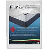 Tex family Coprimaterasso Elasticizzato Fly 2.0 Spugna Jacquard con Angoli, Traspirante, Anti-piega, Lavabile, Fresco e Caldo, Adattabile a Tutti i Materassi - 1 PIAZZA E MEZZA