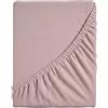 hermet Lenzuolo Sotto con Angoli Matrimoniale, 100% Jersey di Cotone Elasticizzato sui 4 Lati, Misura cm.170/180x190/200, Altezza Angolo fino a 30cm, Oeko-tex Certificato, No stiro