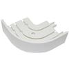 Gardinia Binario ad Arco per Tende con Copertura in P2Ü, 1 Paio, 13,5/13,5 cm, Plastica, Bianco