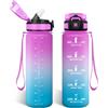 HoneyHolly Borraccia 1 Litro, Libre de BPA & A Prova di Perdita, Borracce con Cannuccia, Reutilizables, Borraccia Motivazionale, Water Bottle Palestra per Scuola, Palestra, Ufficio, Sport