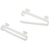 Gardinia Passante con Gancio, per Binari e Bastoni per Tende con Canale di Scorrimento di 6 mm, Plastica, Bianco, 10 Pezzi