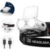 Smiling Shark Lampada Frontale LED, Clip sul Cappuccio 180° Luce Headlamp Mini 5 Tipi di Luce Bianca & Rossa Dimmerabile Ricaricabile Impermeabile Jogging Pesca, LED-Lampada-Clip-Cappuccio-Mini