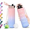 KollyKolla Borraccia 500ml, Bottiglia senza BPA, Borraccia con Filtro, Bottiglia Riutilizzabile, Borraccia Sportiva con Marcatori Temporali, A Prova di Perdite, Borraccia Sport per Bambini, Scuola, Ufficio