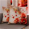 PETTI Artigiani Italiani - Coppia di Federe Cuscino 30x30 cm in Microfibra, Cuscini Arredo Camera da Letto, Divano, Salotto, Set 2 Fodere Copricuscino, Federa Floreale 06 2, 100% Made in Italy
