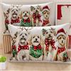 PETTI Artigiani Italiani - Coppia di Federe Cuscino 40x60 cm in Microfibra, Federe Natalizie, Cuscini Arredo di Natale Camera da Letto, Divano, Salotto, Set 2 Fodere Copricuscino, Federa Xmas 9