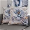 PETTI Artigiani Italiani - Coppia di Federe Cuscino 30x30 cm in Microfibra, Cuscini Arredo Camera da Letto, Divano, Salotto, Set 2 Fodere Copricuscino, Federa Floreale 06 4, 100% Made in Italy