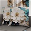 PETTI Artigiani Italiani - Coppia di Federe Cuscino 50x50 cm in Microfibra, Cuscini Arredo Camera da Letto, Divano, Salotto, Set 2 Fodere Copricuscino, Federa Floreale 05 19, 100% Made in Italy