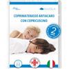 Allergosystem Set Coprimaterasso Antiacaro Singolo con Cerniera 80x190x20cm e Copriscuscino Letto 50x80cm - Dispositivo Medico Antiacaro e Anallergico MADE IN ITALY - Linea Nuvola