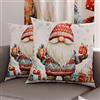PETTI Artigiani Italiani - Coppia di Federe Cuscino 40x40 cm in Microfibra, Federe Natalizie, Cuscini Arredo di Natale Camera da Letto, Divano, Salotto, Set 2 Fodere Copricuscino, Federa Xmas 19