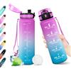 KollyKolla Borraccia 500ml, Bottiglia Acqua A Prova di Perdite, Borraccia con Filtro e Marcatori Temporali, Bottiglia Riutilizzabile, senza BPA, Borraccia Motivazionale per Bambini, Scuola, Ufficio, Yoga