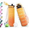 KollyKolla Borraccia 500ml, Riutilizzabile, Bottiglia con Filtro, Borraccia con Indicatore del Tempo Motivazionale senza BPA, A Prova di Perdite, ideale per Bambini, Scuola, Ufficio
