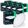 V-TAC 8x Faretti LED da Incasso Rotondo 6W - PRO SERIES - Diametro 120 mm - 660 Lumen - IP20 - per Soffitto, Casa, Cartongesso - Mini Pannello - Lampada - Foro 107-112mm - Luce Calda 3000K