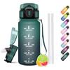 HoneyHolly Borraccia 500Ml, Senza BPA & A Prova di Perdita, Borraccia con Cannuccia, Reutilizables, Water Bottle Scuola Elementare, Borracce Motivazionale per Scuola, Palestra, Ufficio, Running