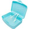 Nerthus FIH 1359 lunch box bambino auto con 2 divisori e forchetta scatola pranzo ideale per la scuola