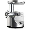 Kenwood MG516 tritacarne elettrico professionale, 3 dischi in dotazione accessorio grattuggia con 4 rulli, chiave per ghiera e pestello, produzione fino a 2kg al min, tramoggia in alluminio, metallo