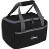 edihome, Borsa Termica Porta Pranzo, Borsa Frigo Piccola, 8L, Lunch Box, Termico, Borsetta, per Lavoro, per Viaggio, Blu, Beige, Nero e Grigio (Nero)