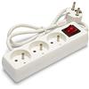 Velamp Multipresa francese 3x16A, con interuttore, cavo lungo 1m, H05VV-F3G1.0MM2, CE, NF