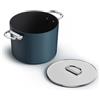 Joseph Joseph Space Pentola 25cm con Coperchio 8L, Manici Pieghevoli, Salvaspazio, Induzione e Forno, Rivestimento in Ceramica