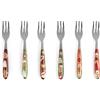 Excelsa Wonderful Ginger Set 6 Forchettine da Dolce Natalizie, Acciaio Inox, Decorazione Invernale