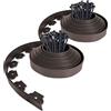 VOUNOT® Bordo Giardino Flessibile, Bordi Aiuole Plastica, con 60 Chiodi di Fissaggio, Lunghezza 20m, Altezza 5cm, Marrone