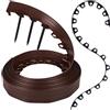 GARDENIX Bordo flessibile per prato, in plastica, resistente alle intemperie, rotondo, per aiuole, 10 m, 20 ancore, altezza 6 cm, per giardini e robot tosaerba