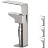 Relaxdays Clip Fermatovaglia Regolabile, Set da 4 Morsetti per Tavoli Spessi, Acciaio, fino a 4,2 cm spessore, argento