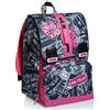 Seven Zaino Scuola Triplicabile, Rosa Grigio, Keep Flag, Zaino Doppio Scomparto Estensibile con Tasca Esterna Richiudibile, Scuola, Bambina